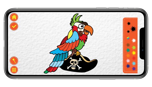 Ditamatte pirati tavolozza dei colori con disegno originale