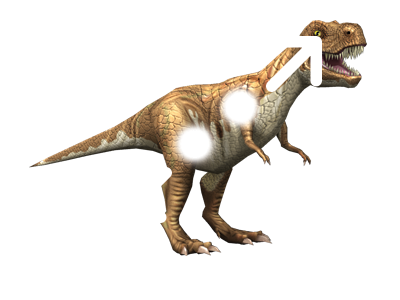 3D stickers animati dinosauri zoom
